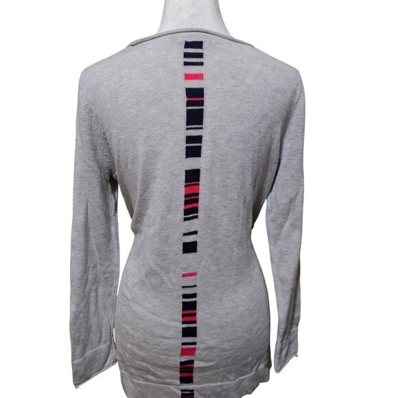 Nic & Zoe Heather Gray Cashmere Blend Sweater Lightweight Sz M Minimalist Casual - Picture 1 of 8